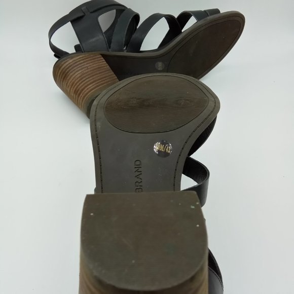 Lucky Brand Black Kailasa Leather Strappy Sandals - Picture 13 of 14
